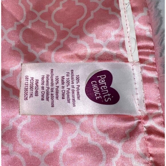 Parents Choice Pink Plush Unicorn Lovey Blanket Stuffed Animal Security Comfort - Picture 8 of 9